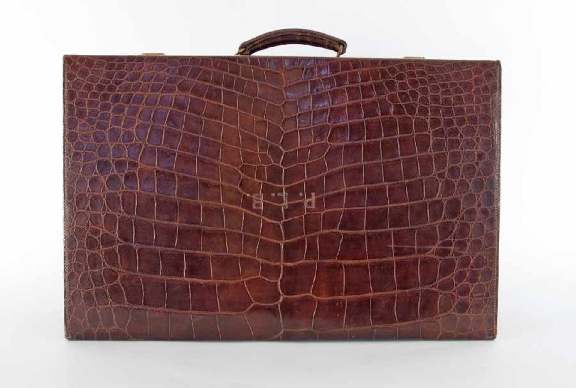 Asprey London Lederkoffer Leder, Messingbeschläge; B 67 cm, T 44 cm, H 20 cm; innen gemarkt " - Bild 5 aus 5