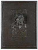 Nach Constantin Meunier Le Mineur Bronzerelief; H 31,5 cm, B 25,5 cm; bezeichnet "CMeunier"; unten