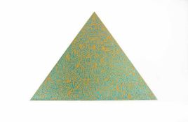 Keith Haring 1958 Kutztown - 1990 New York Pyramid Siebdruck auf eloxiertem Aluminium, 1989; H 103,3