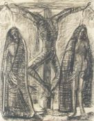 Expressionist, 1. Hälfte des 20. Jh. Kreuzigungsszene Pastellkreide auf Papier; H 632 mm, B 490