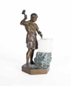 Hans Keck 1875 - 1941 Bildhauer in Berlin. Der Steinmetz Bronze; H 31 cm; bezeichnet "nach B. Pötsch