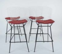 Harry Bertoia 1915 San Lorenzo/Italien - 1978 Pennsylvania 4 Bar stools Stahl, lackiert,