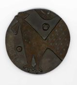 Bildhauer der Mitte des 20. Jh. Wachet Betet Bronzemedaille; Dm 12 cm; verso mit schwer