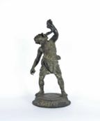 Bildhauer des 19. Jh. Trunkener Bacchus mit Schlange (nach dem antiken Original aus Pompeji) Bronze;