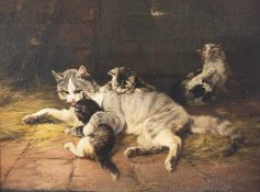 Julius Adam 1852 München - 1913 Deutscher Genre- und Tiermaler, Beiname "Katzen-Adam"; war