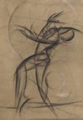 Georges Tesson Kubist der 1. Hälfte des 20. Jh. Personnage cubiste Tuschpinselzeichnung über