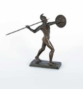 L. Graefner Bildhauer um 1900 Krieger der Antike Bronze; H 16 cm; bezeichnet "L. Graefner" L.