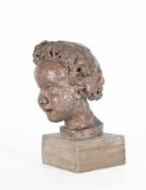 Jacob Epstein zugeschrieben 1880 - 1959 Young girl with curls Terracotta-Maquette, patiniert, um