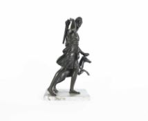 Bildhauer des 19. Jh. Diana mit Hirschkuh Bronze; H 34,5 cm; Provenienz: ehemals im Schorfheide-