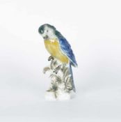 Wagner & Apel Porzellanmanufaktur Sittich Porzellan, farbig glasiert; H 20 cm; mit der Marke und
