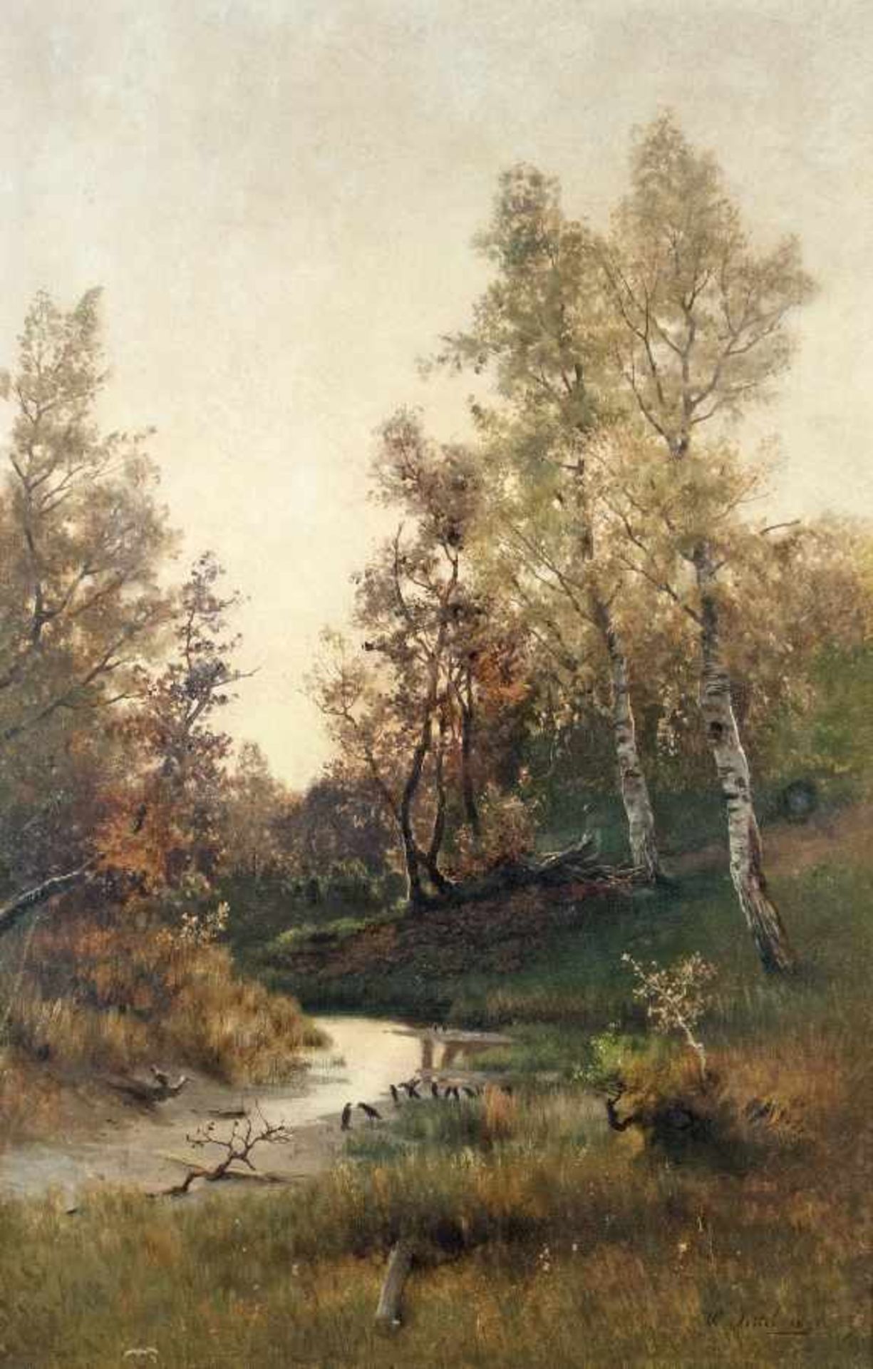 Wladimir Jettel 1843 Janowicze (Mähren) - 1910 Landschaftsmaler; Schüler von L. Richter u. Ferd.