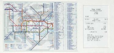 Gilbert & George 1942/1943 London Tube Plan Offsetdruck auf Papier, Unikat; H 147 mm, B 310 mm;