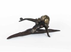 Bildhauer der 2. Hälfte des 20. Jh. Erotisches Motiv Bronze; L 39 cm, H 13 cm, T 20 cm; schwer