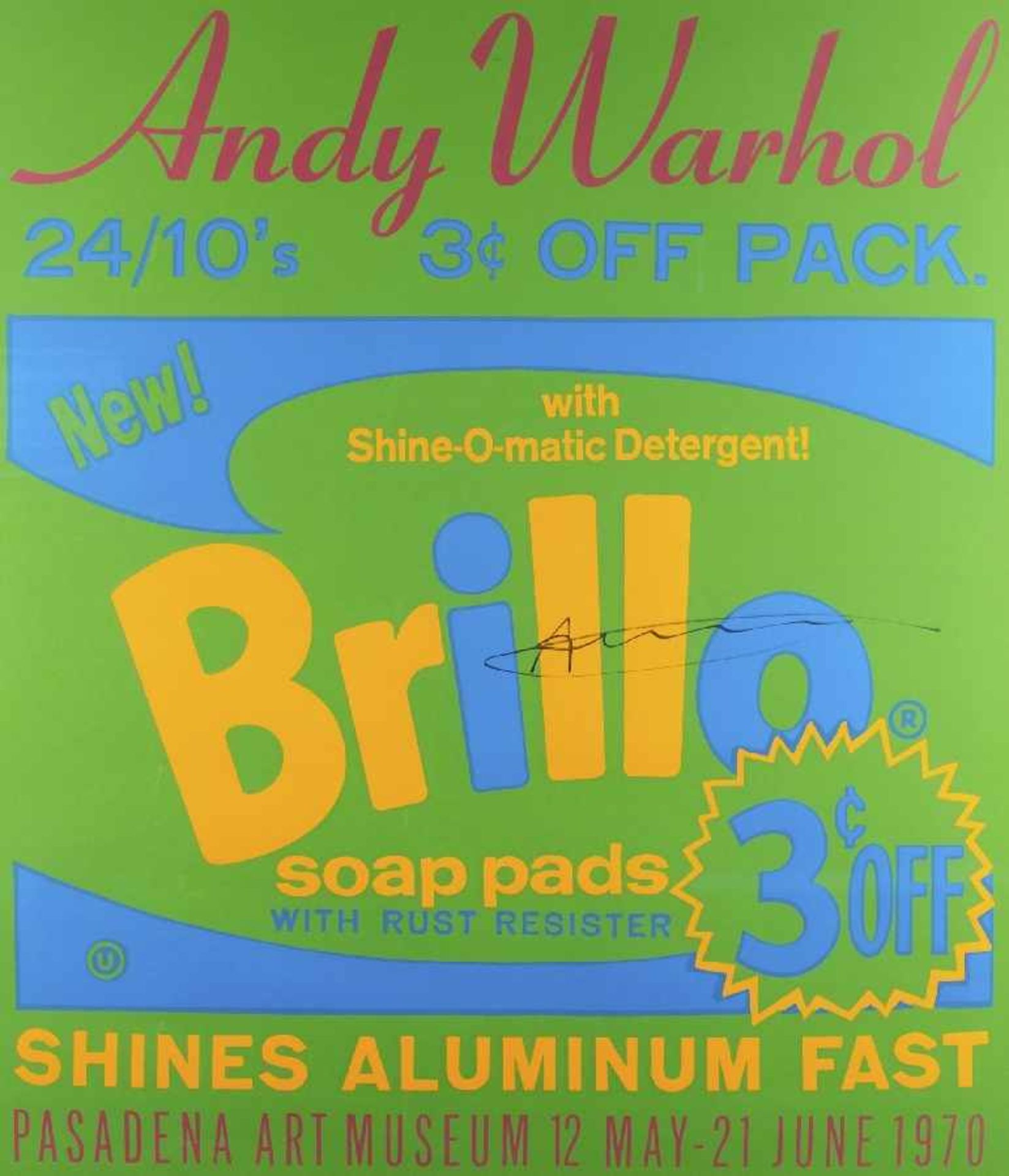 Andy Warhol 1928 Pittsburgh - 1987 New York Brillo Farbsiebdruck auf Papier; Plakat zur