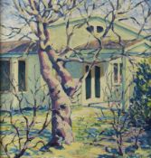 Carl-Emil Uphoff 1885 - 1971 Vorfrühling am Haus Öl auf Lwd; H 430 mm, B 430 mm; signiert u. r. "