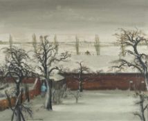 Theo Champion Düsseldorf 1887 - 1952 Winterlandschaft Öl auf Lwd, vom Künstler auf Holz