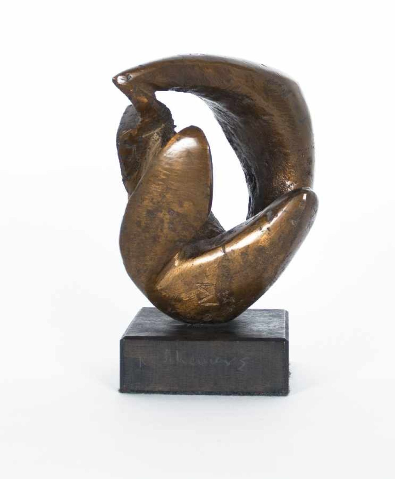 Bildhauer Mitte des 20. Jh. Abstrakte Formen Bronze; H 18,5 cm, B 12 cm; bezeichnet unten "M"