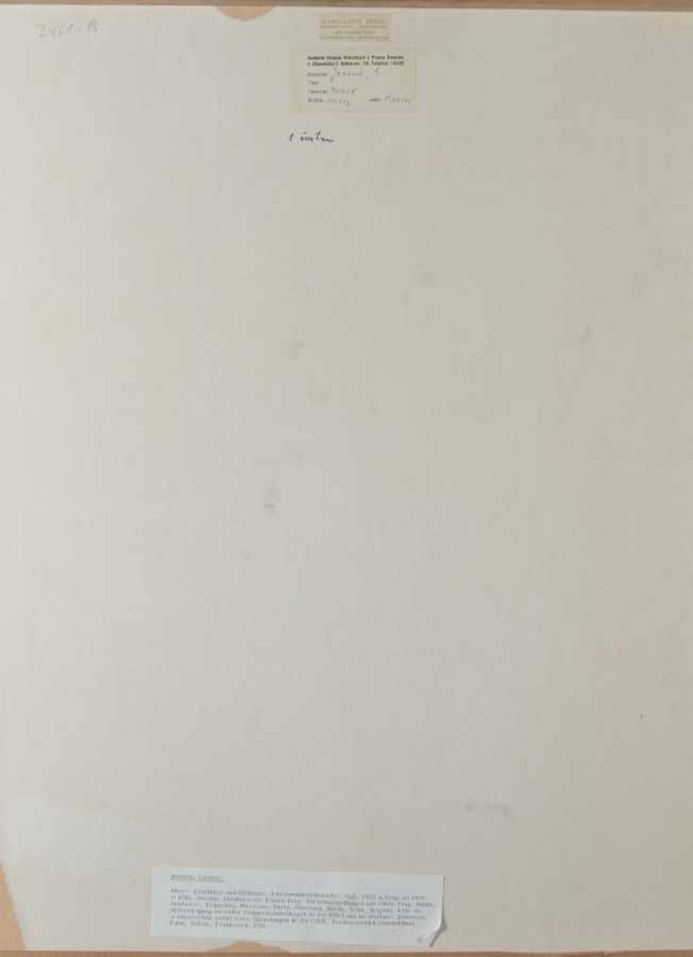 Cestmir Janosek 1935 Prag Ohne Titel (Eisbild) Monotypie auf Papier; H 605 mm, B 434 mm; signiert - Image 2 of 2