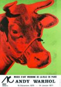 Andy Warhol1928 Pittsburgh - 1987 New YorkCow red-greenSiedruck als Plakat mit der Schrift zu der