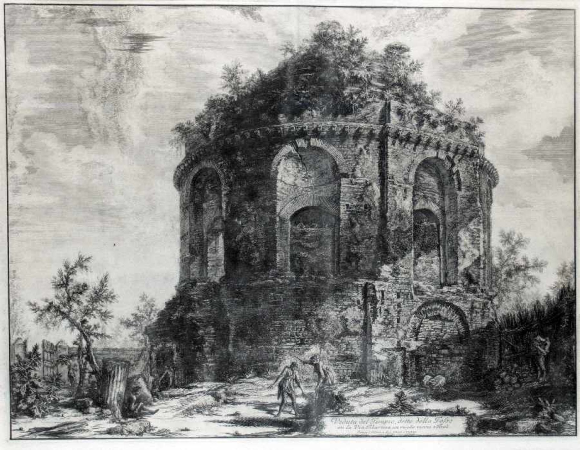 Giovanni-Battista PiranesiRom 1720 - 1778Veduta del Tempio detto della TosseRadierung auf Papier;