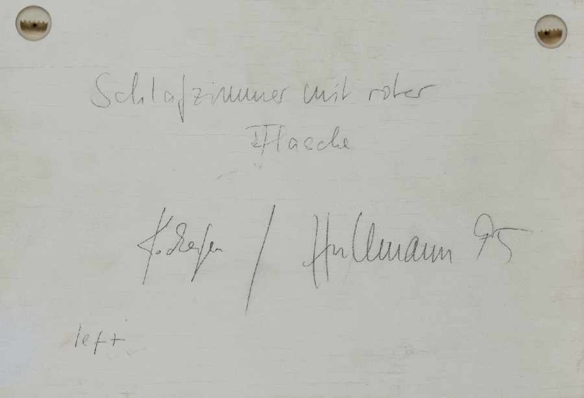 Ulrike Hullmann und Thomas Kocheisen1954 Herrischried /1956 FrechenSchlafzimmer mit roter Flasche2 - Image 4 of 4