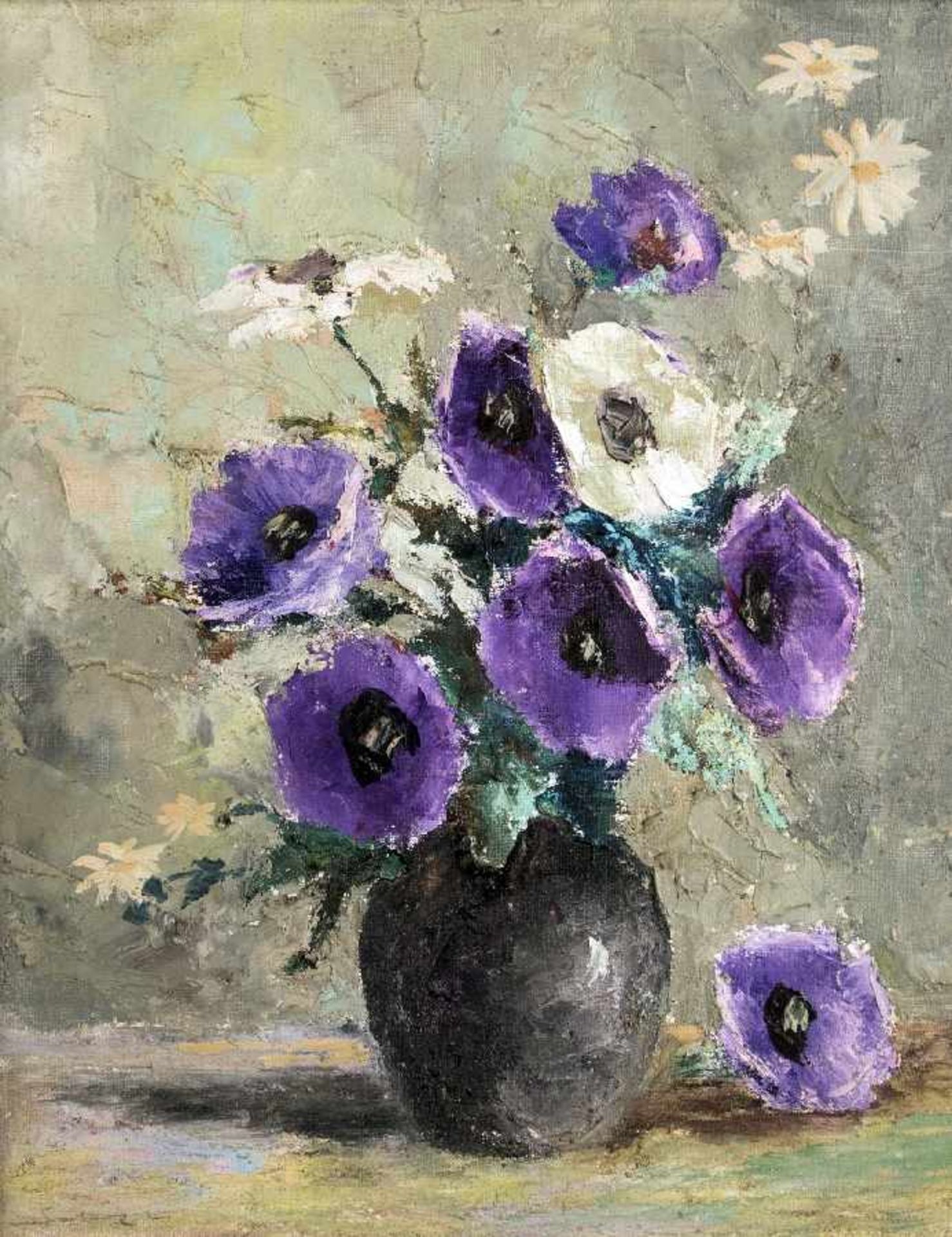 Ferdinand Seebök1864 - 1953Stilleben mit BlumenÖl auf Lwd auf Faserplatte; H 31,7 cm, B 26,5