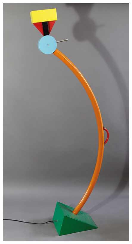 Ettore Sottsass Memphis, Milano Stehleuchte Treetops Entwurf: 1981 Metall, zitronengelb, orange,