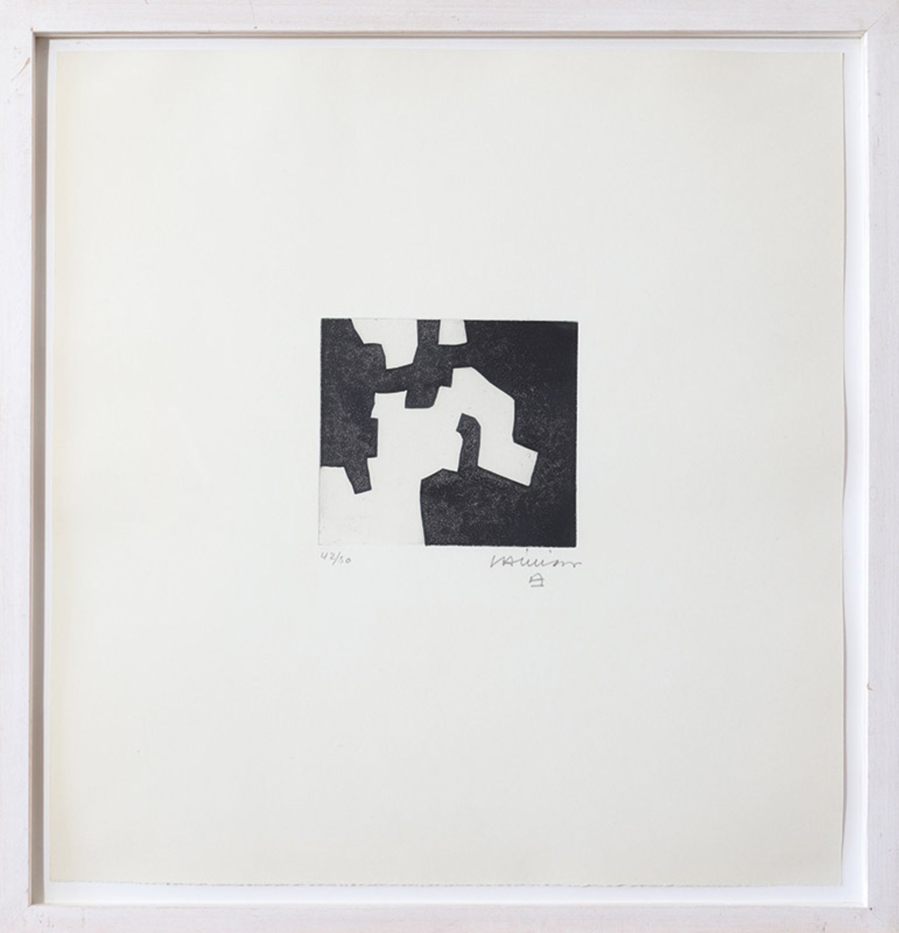 Elkar IIIEduardo Chillida* (1924-2002)1969Radierung. Platte 11,3 x 12,8 cm, Blatt 42 x 39,5 cm. - Image 2 of 2