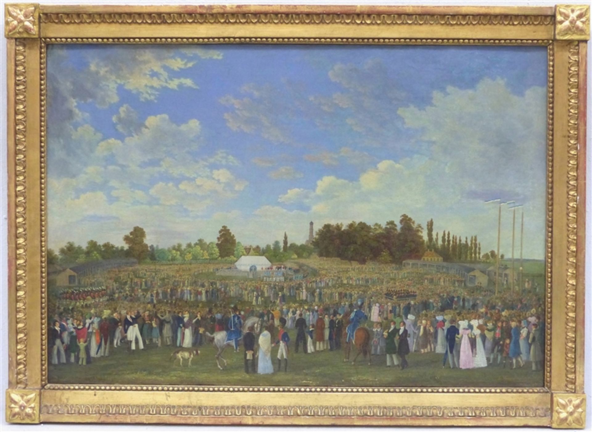 Steingrübel, Joseph 1804 - 1838, Augsburg, Öl auf Leinen, Darstellung des Volksfestes im