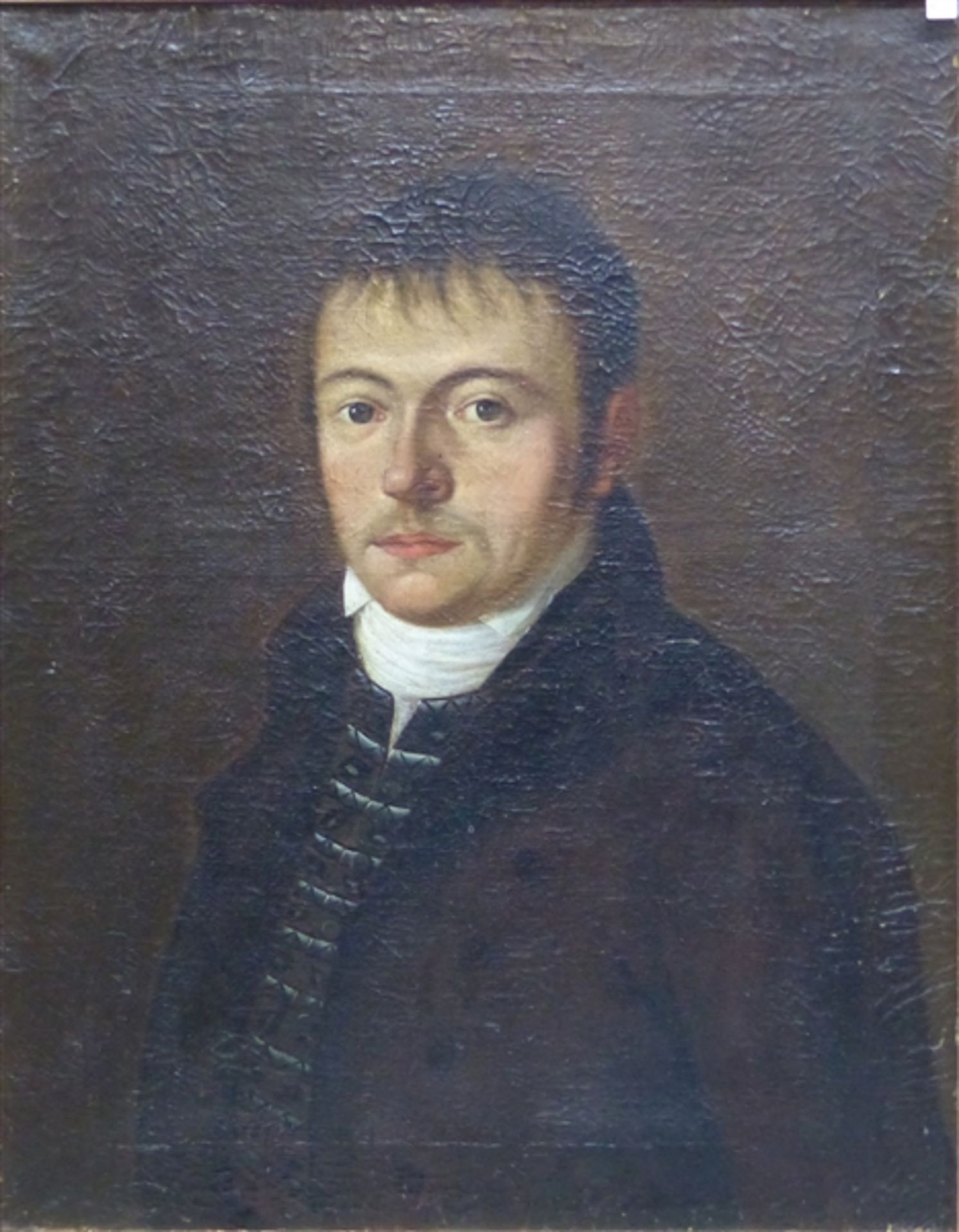Deutsch, um 1800 Öl auf Leinen, Porträt eines vornehmen jungen Herrn, 67x52 cm, im Rahmen,
