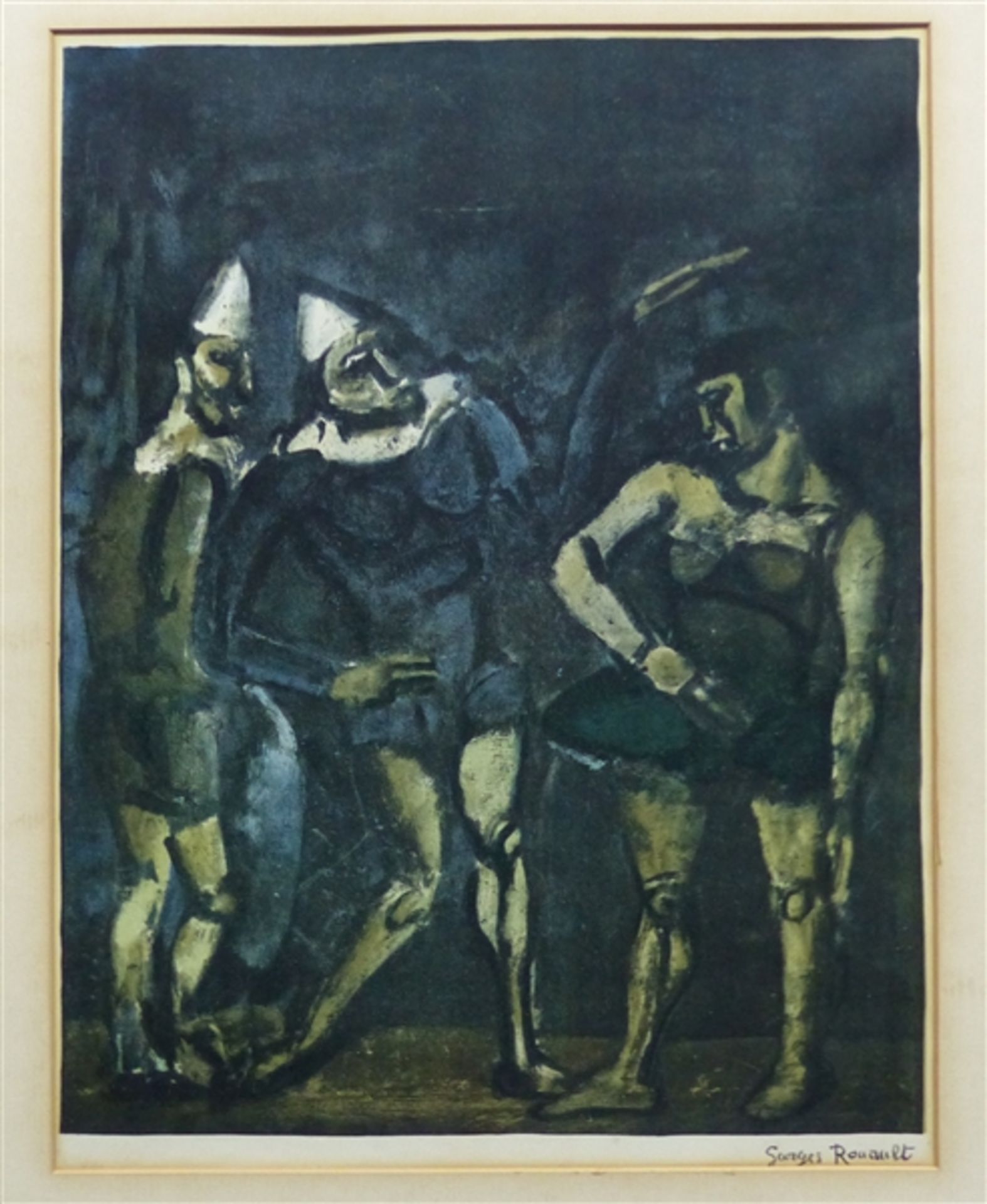 Druckgraphik von Georges Rouault, "Zirkus", rechts unten bezeichnet, 61x47 cm, im Rahmen,
