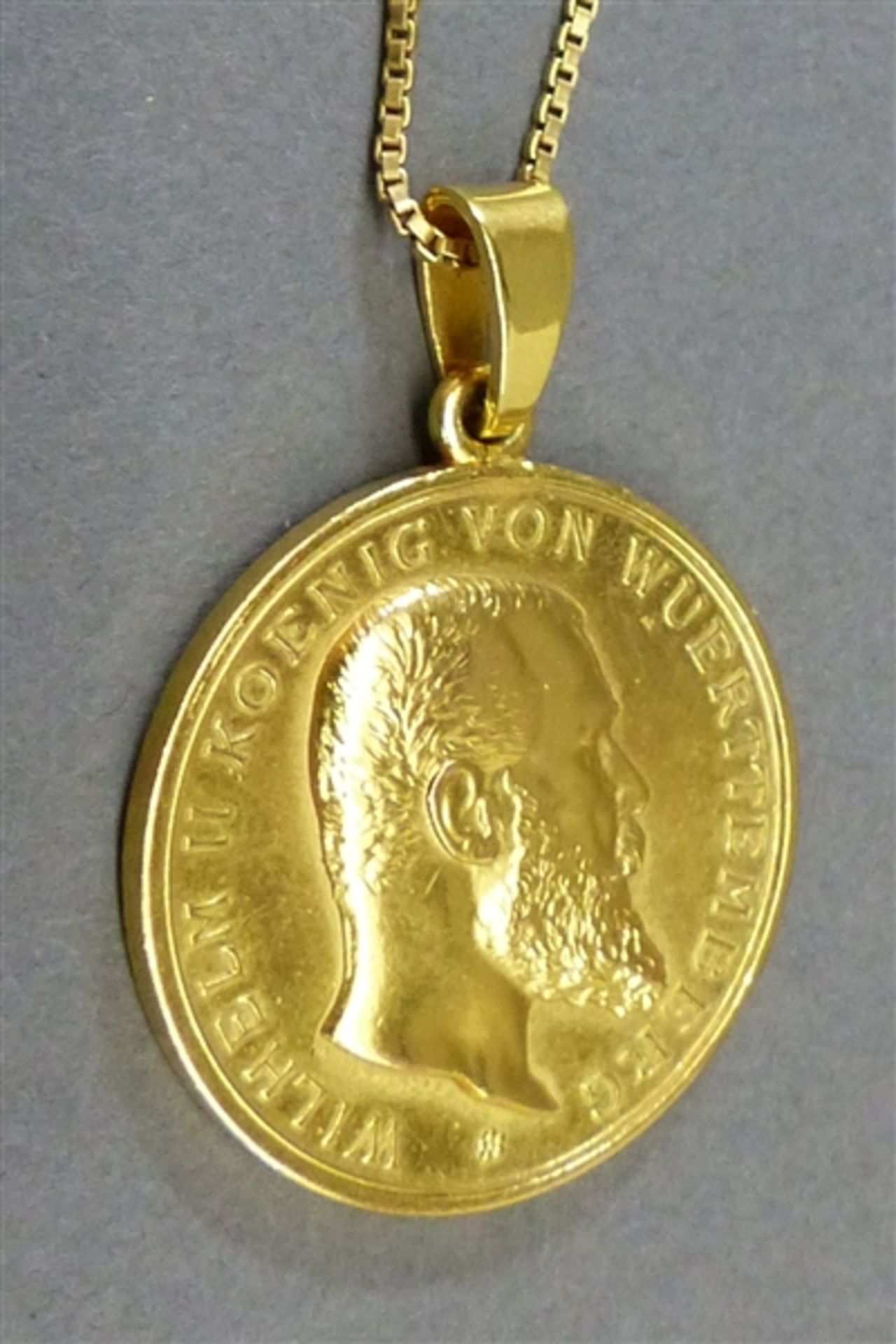 Verdienst Medaille des Kronordens 18 kt. Gelbgold, "Dem Verdienste", Wilhelm II., König von