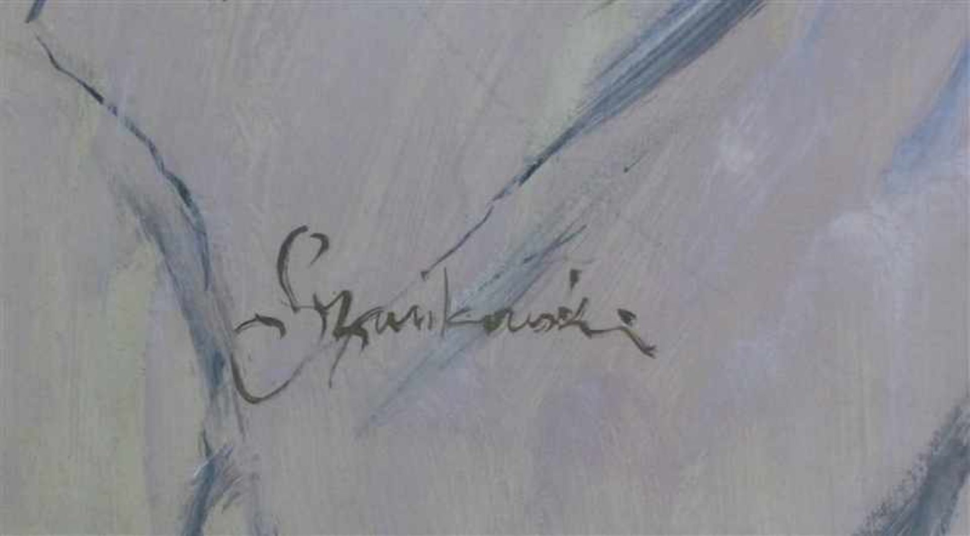 Szankowski, Boleslaw1873 - 1953, Öl auf Karton, Jugendstildame mit Perlenkette und Spiegel, auf - Bild 3 aus 5