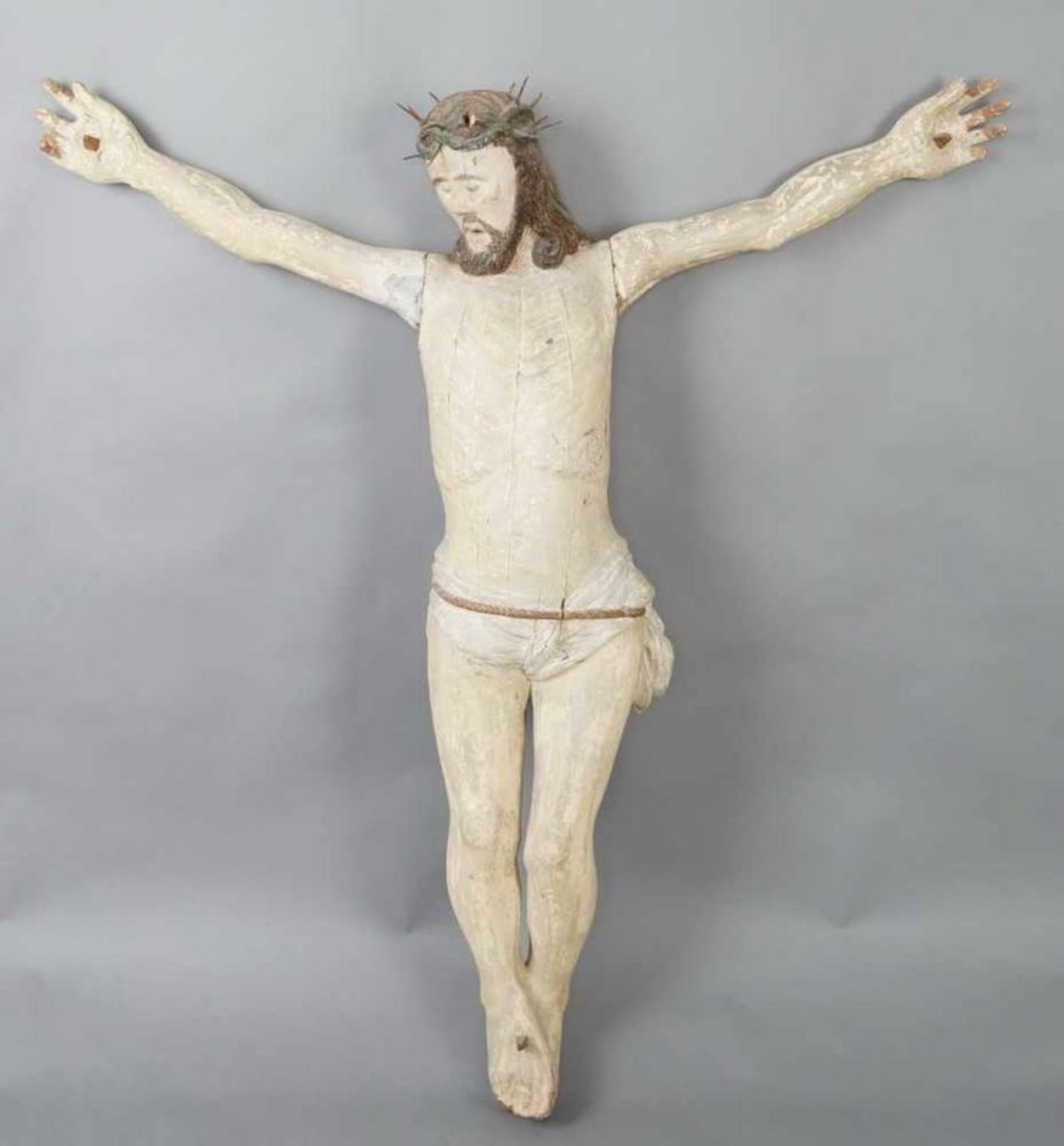 Korpus Christi, Eichenholz geschnitzt, Reste alter Fassung, Altersspuren, 16./17. JH, 152x143cm 24.