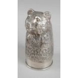 Trinkspiel, Bär, Silber gepunzt, 190gramm, H 12cm 24.00 % buyer's premium on the hammer price 19.