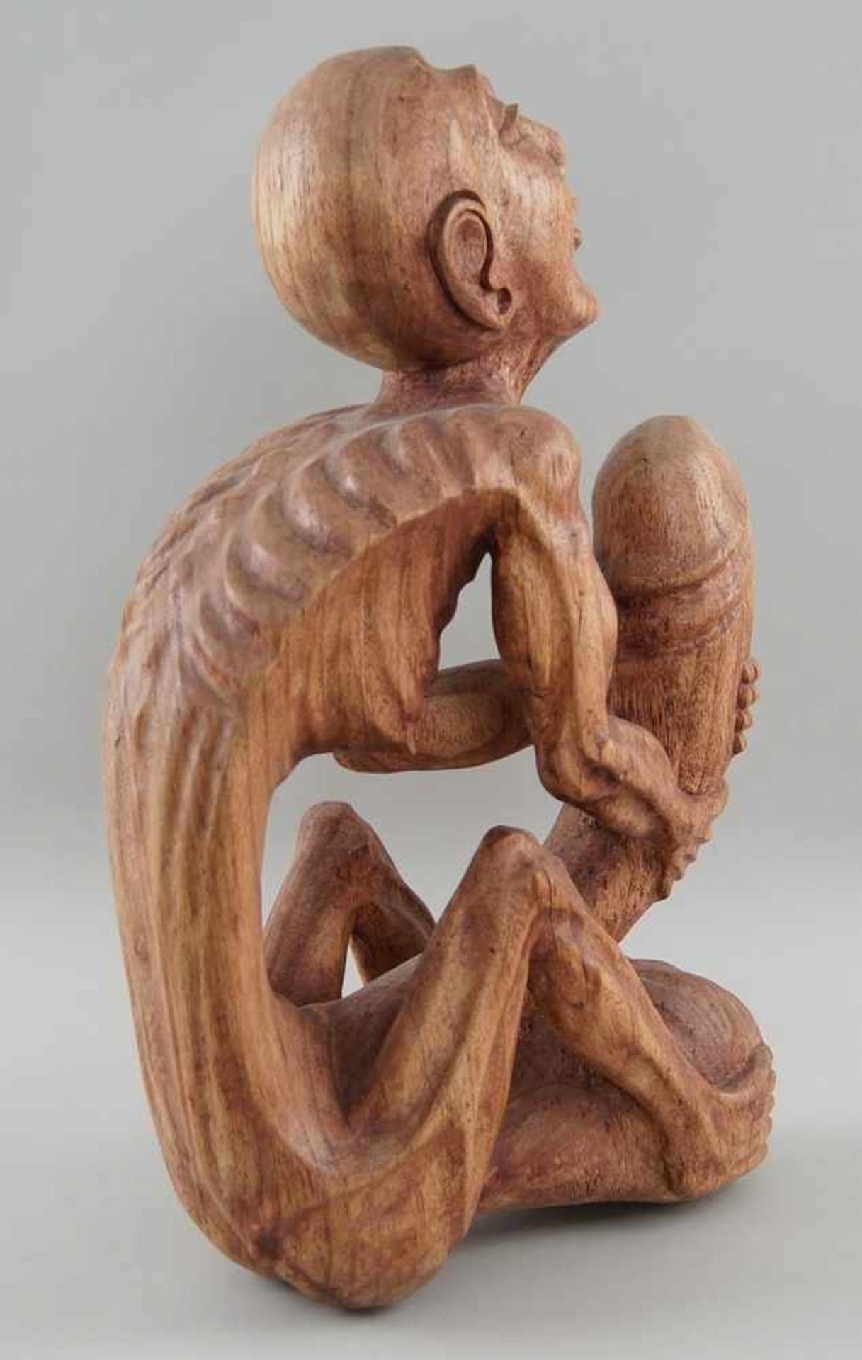 Fruchtbarkeitsskulptur / Ritualskulptur, Holz geschnitzt, H 36 cm - Bild 4 aus 4