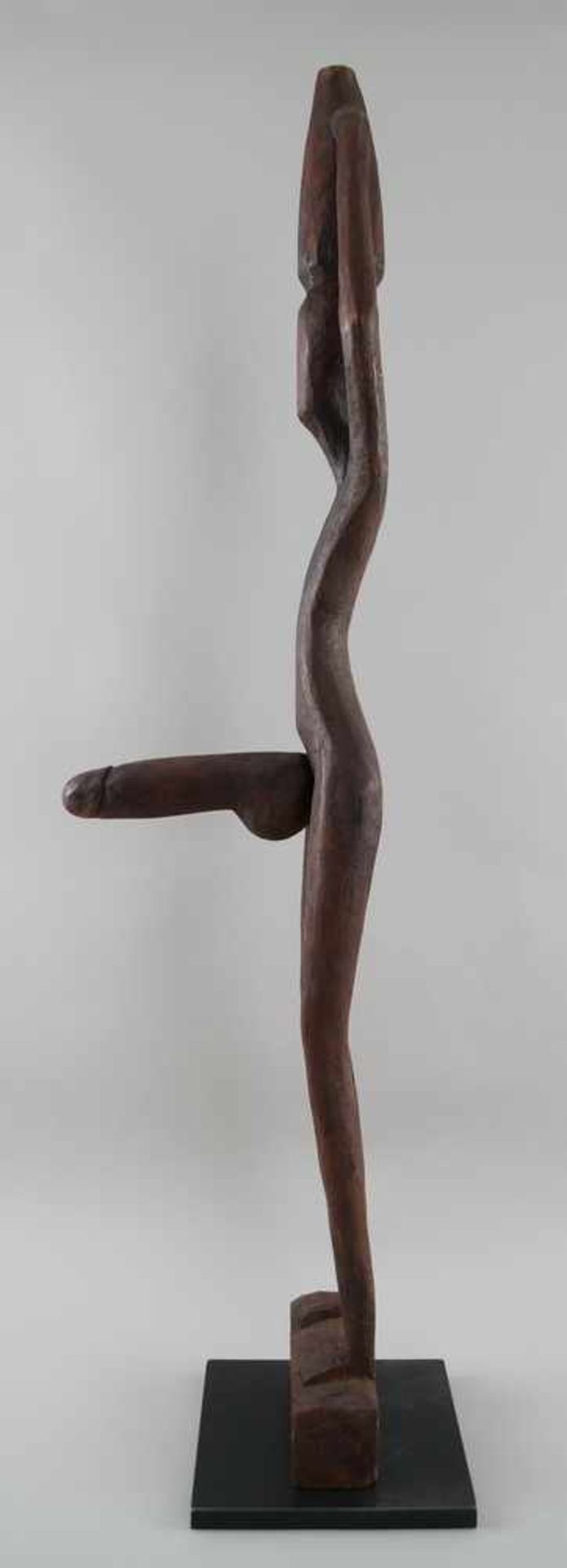 Fruchtbarkeitsskulptur / Ritualskulptur, Holz geschnitzt, Umbanda/Quimbanda-Brasilien, H102 cm - Bild 4 aus 5