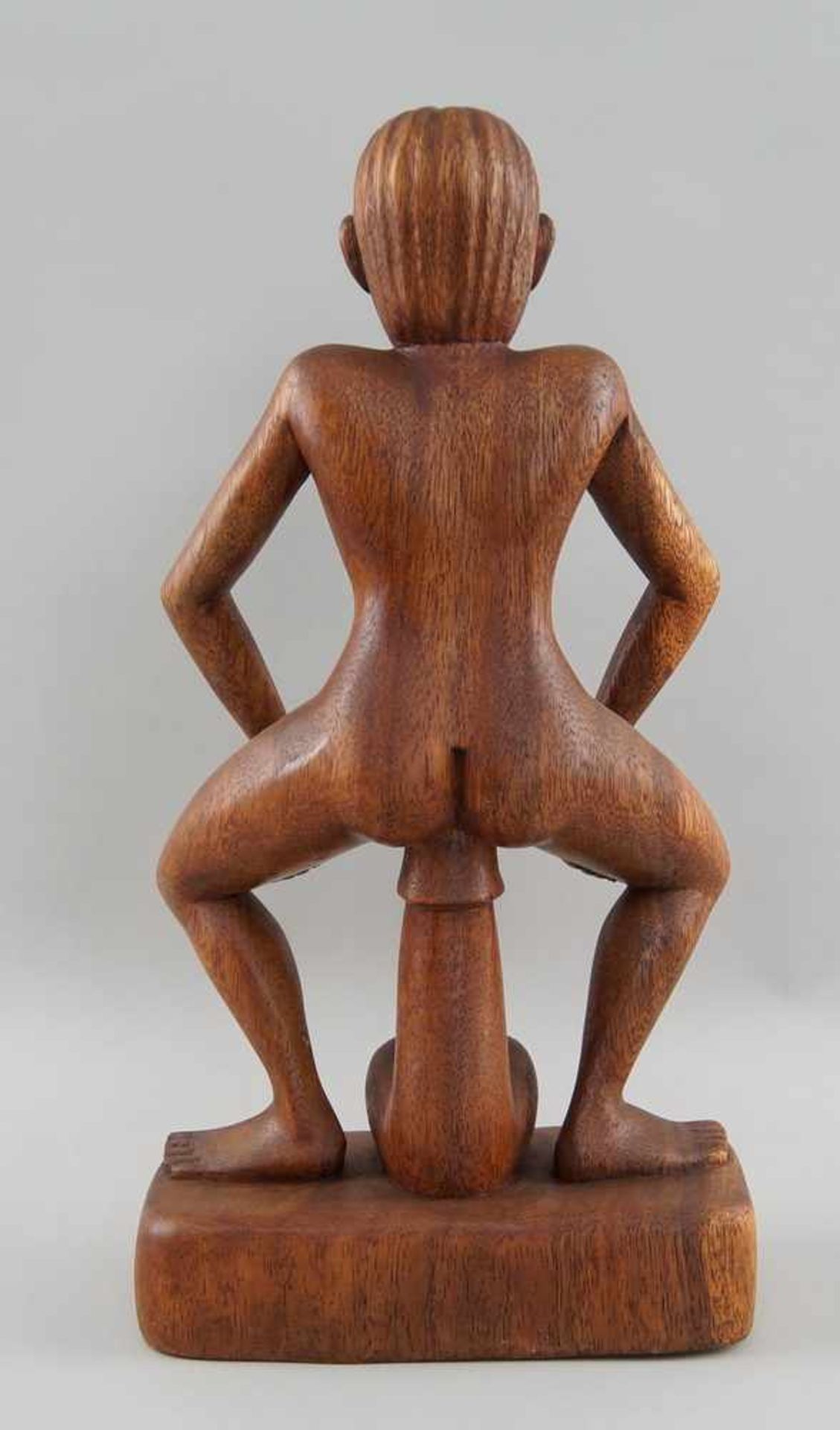 Fruchtbarkeitsskulptur / Ritualskulptur, Holz geschnitzt, H 41 cm - Bild 4 aus 4