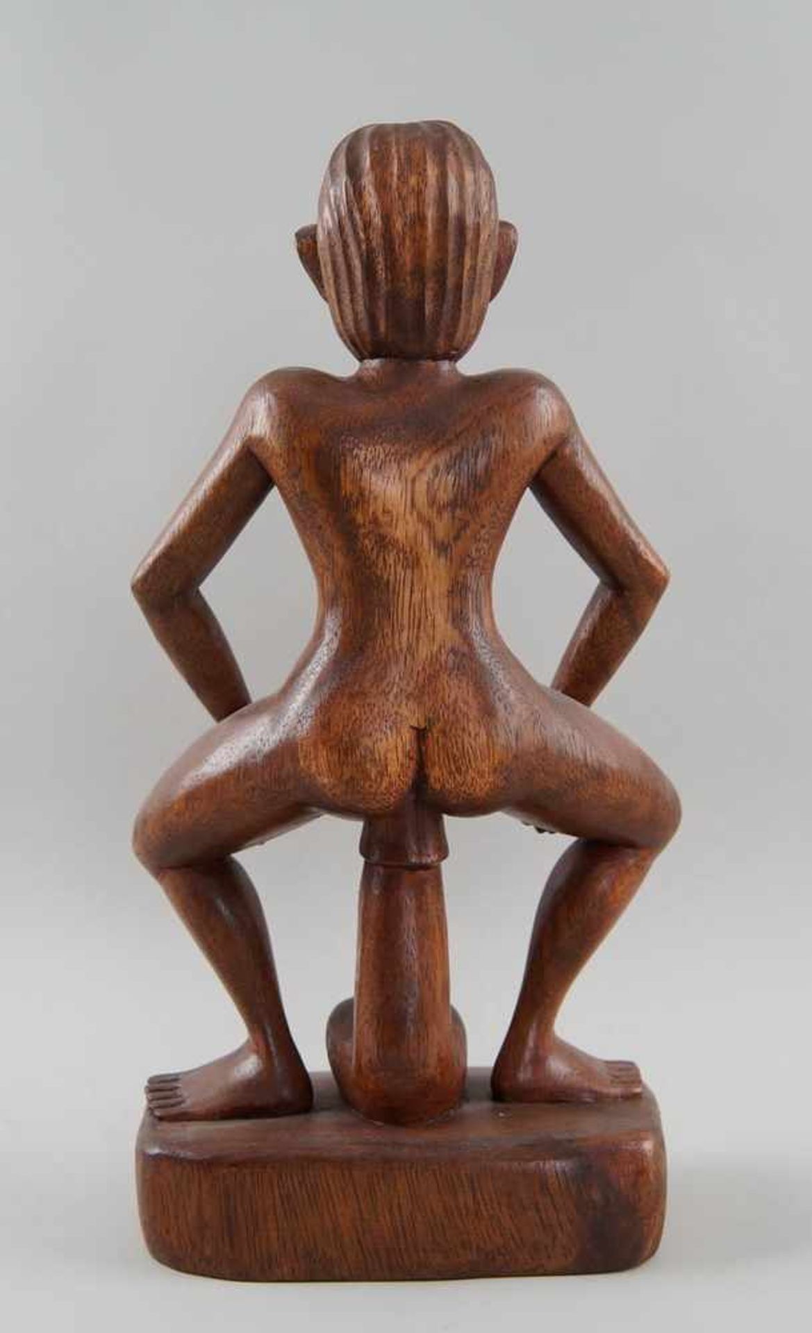 Fruchtbarkeitsskulptur / Ritualskulptur, Holz geschnitzt, Umbanda/Quimbanda-Brasilien, H41cm - Bild 3 aus 3