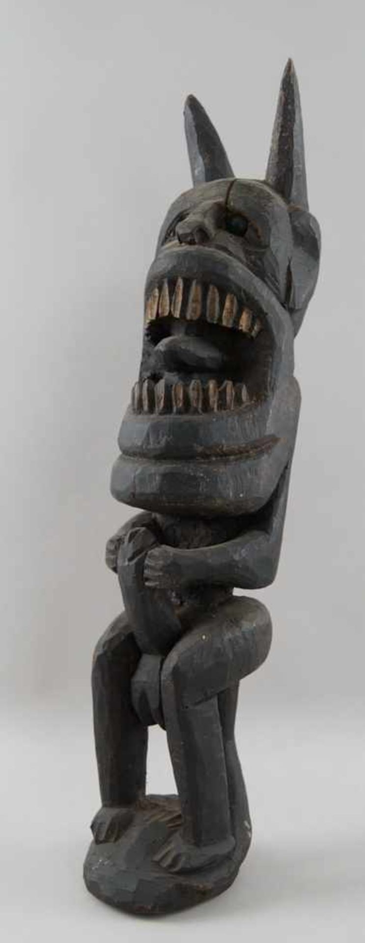 Fruchtbarkeitsskulptur / Ritualskulptur, Holz geschnitzt, Umbanda/Quimbanda-Brasilien, H64 cm