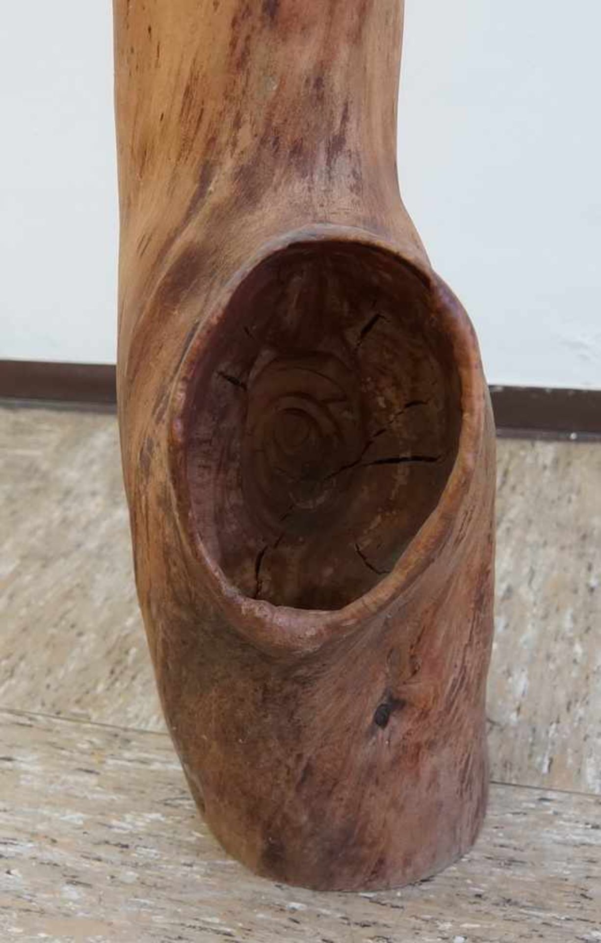 Übergrosser Phallus aus einem Stamm geschnitzt, H 91cm - Bild 3 aus 5