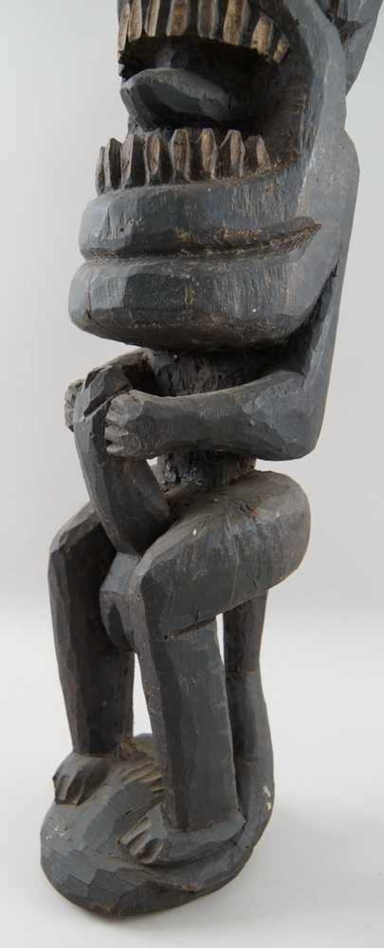 Fruchtbarkeitsskulptur / Ritualskulptur, Holz geschnitzt, Umbanda/Quimbanda-Brasilien, H64 cm - Bild 2 aus 3