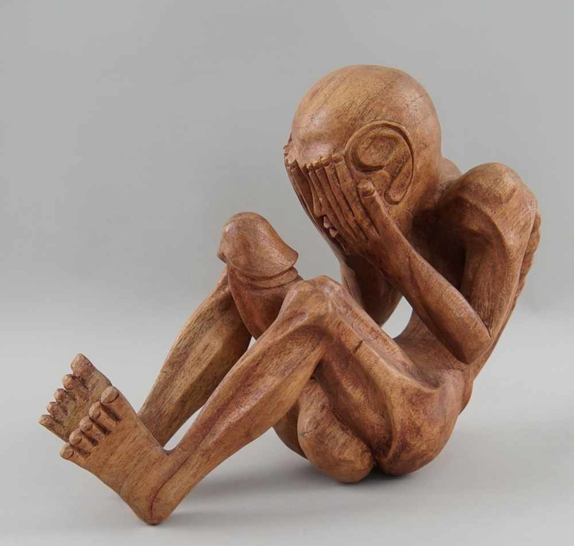 Fruchtbarkeitsskulptur / Ritualskulptur, Holz geschnitzt, H 23 cm