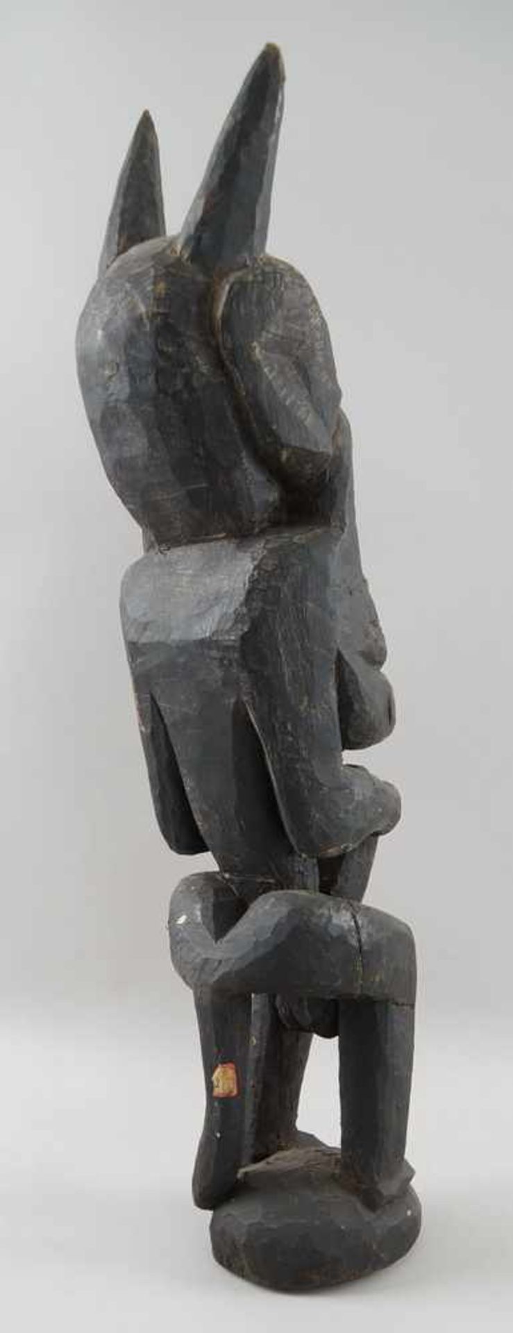 Fruchtbarkeitsskulptur / Ritualskulptur, Holz geschnitzt, Umbanda/Quimbanda-Brasilien, H64 cm - Bild 3 aus 3