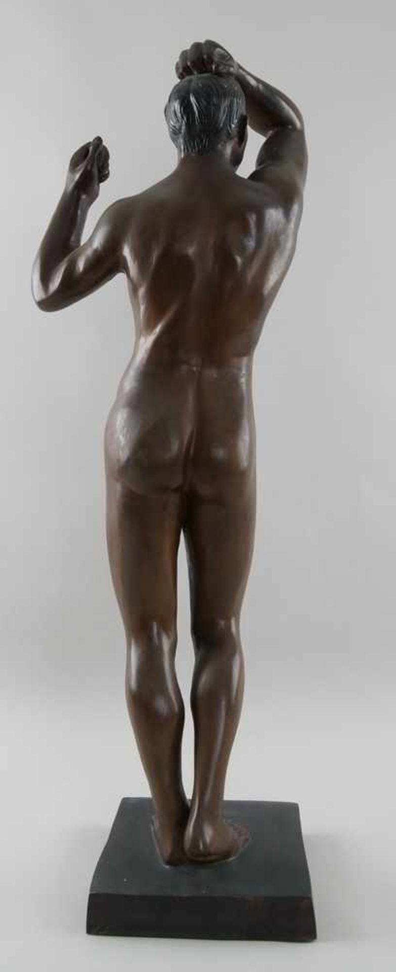 Stehender männllicher Akt, Bronze, H 86cm - Bild 6 aus 6