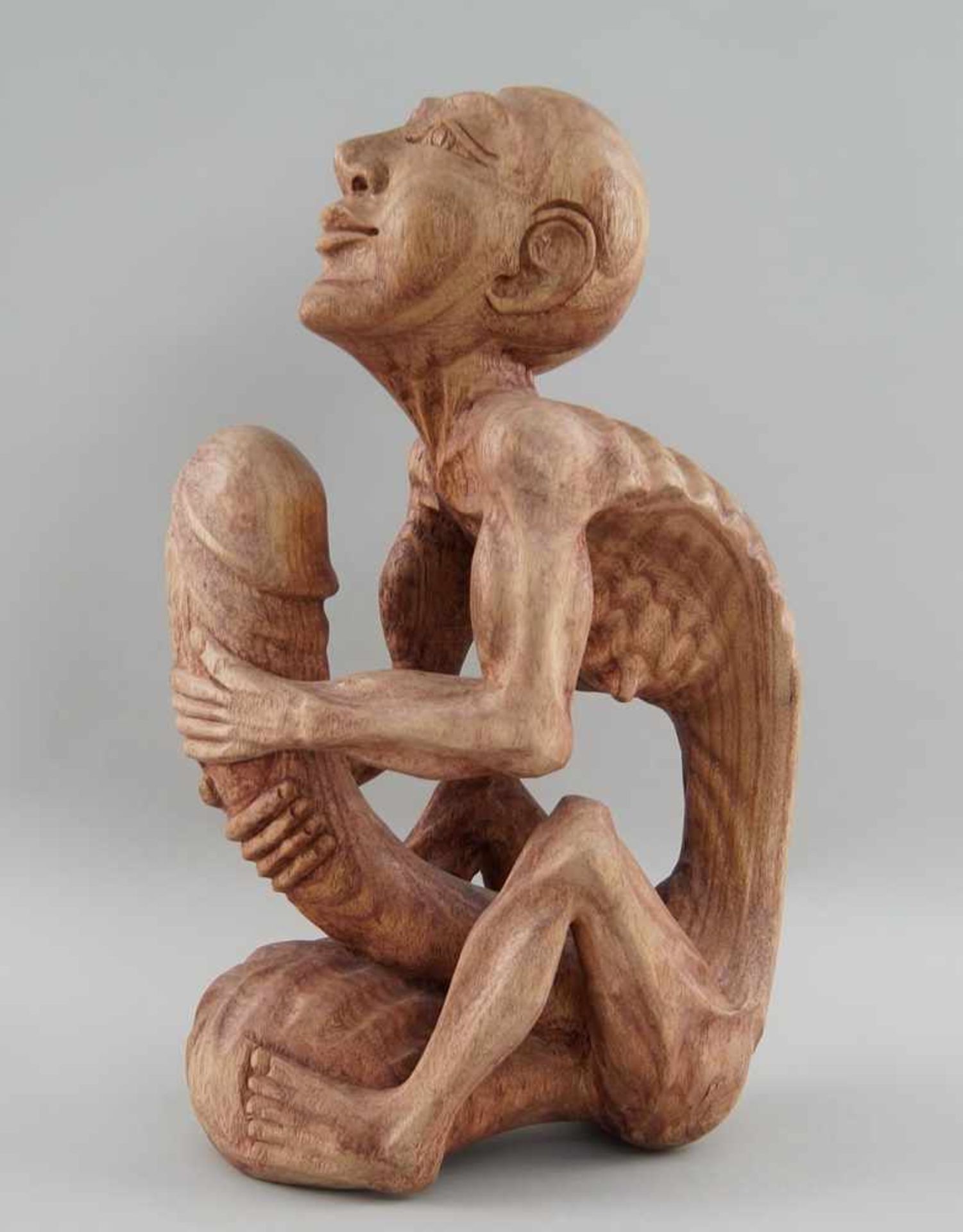 Fruchtbarkeitsskulptur / Ritualskulptur, Holz geschnitzt, H 36 cm