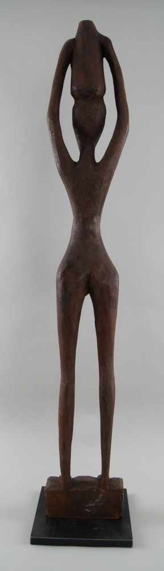 Fruchtbarkeitsskulptur / Ritualskulptur, Holz geschnitzt, Umbanda/Quimbanda-Brasilien, H102 cm - Bild 5 aus 5