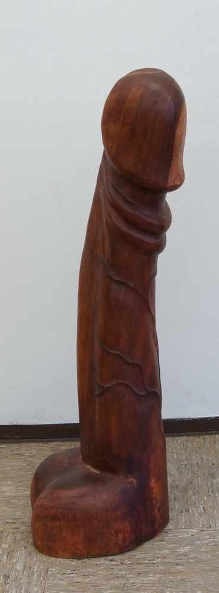 Grosser Phallus, Holz geschnitzt, H 98cm - Bild 4 aus 4