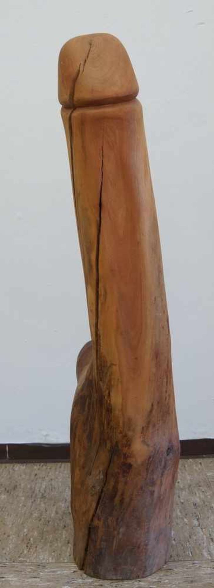 Übergrosser Phallus aus einem Stamm geschnitzt, H 91cm - Bild 5 aus 5