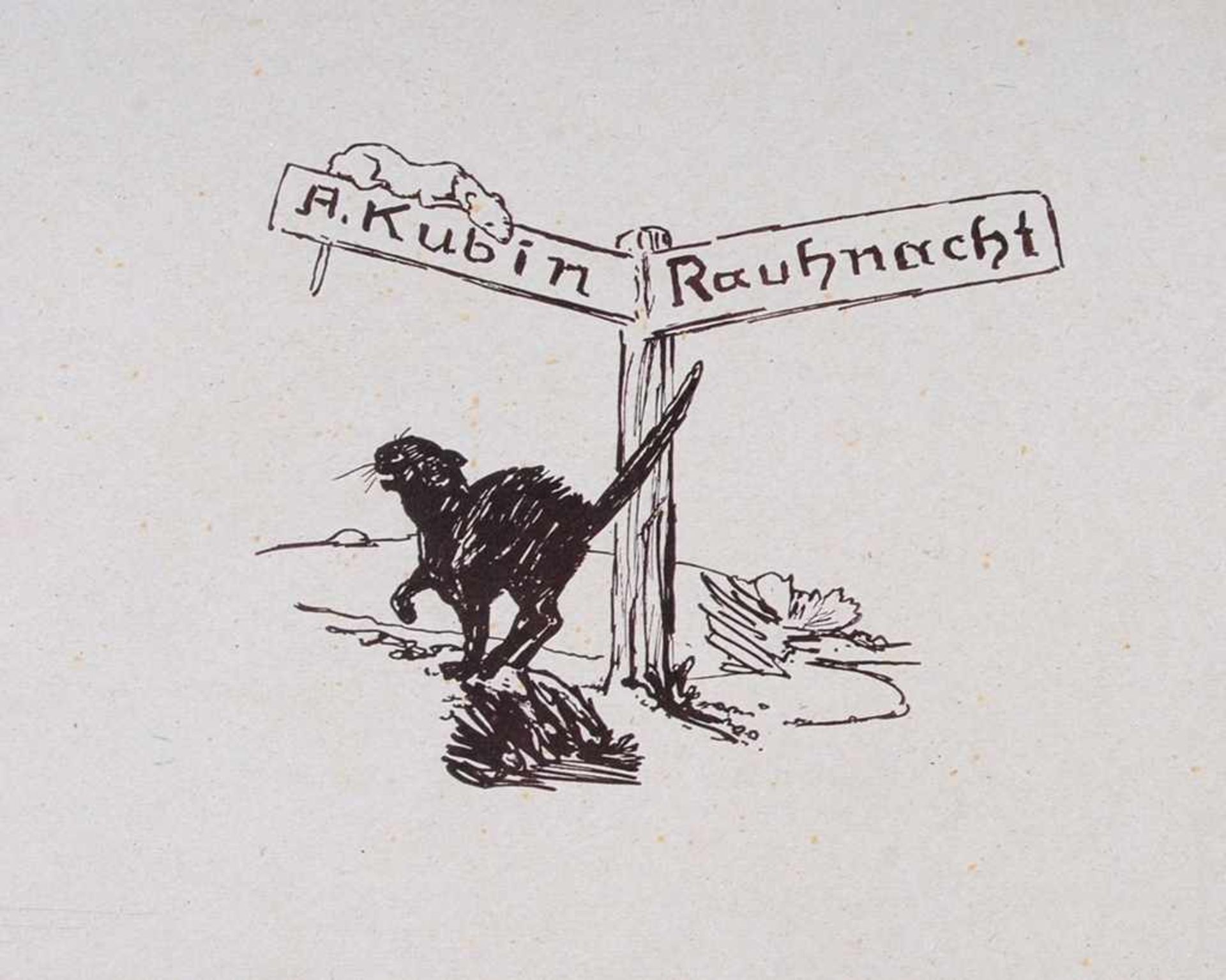 Kubin, Alfred (1877 Leitmeritz - 1959 Zwickledt) Lithographie. 13 Bl. Mappe "Rauhnacht". Hrsg. vom - Bild 2 aus 3